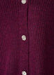 Cardigan with V-neck and ribbed texture, Purple, Packshot image number 2