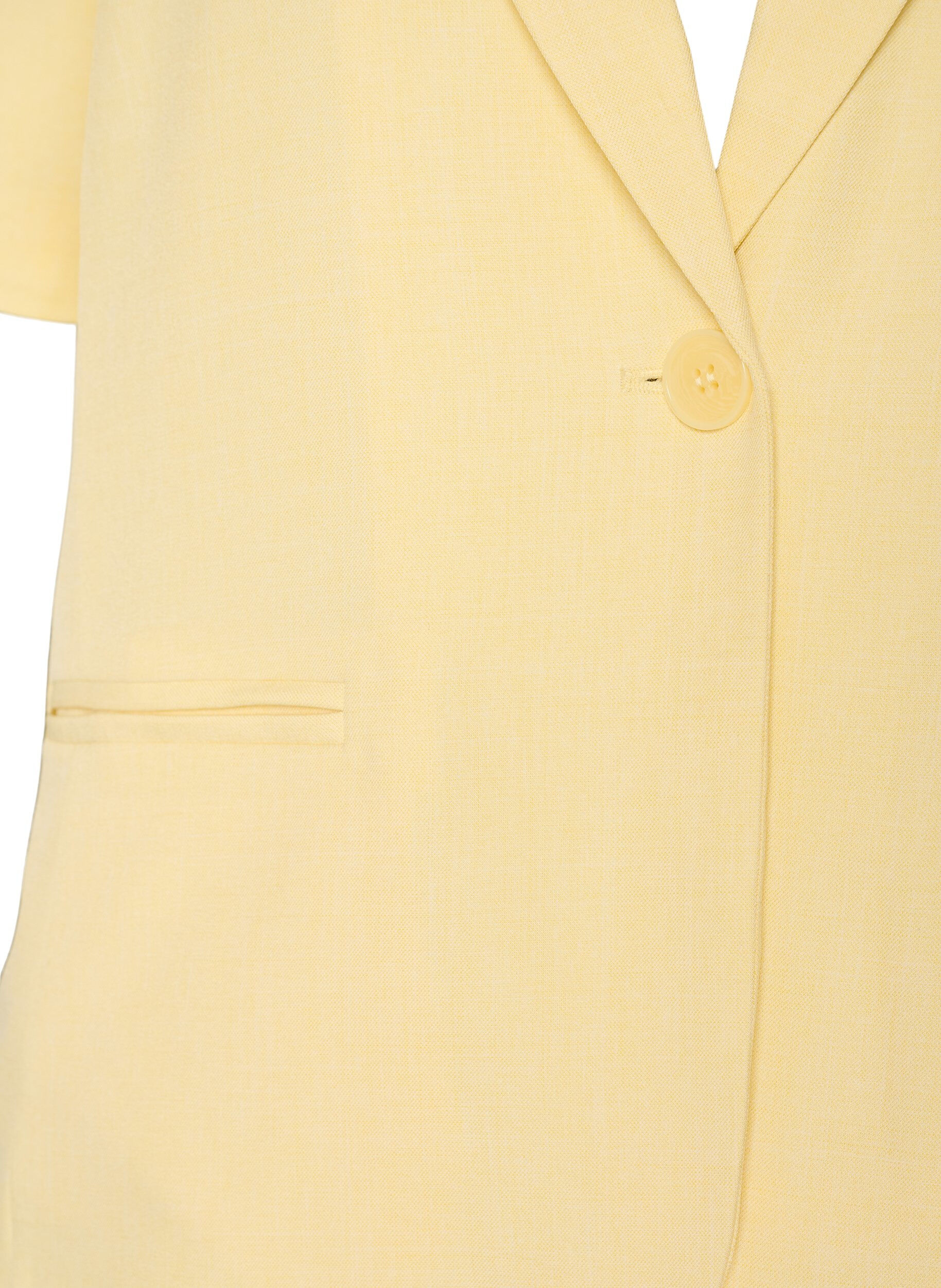 Zizzifashion Blazer with short sleeves and lapels, Yellow, Packshot image number 2