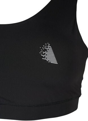Sports bra with cross detail in the back, Black, Packshot image number 2