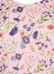 Floral blouse with short sleeves and smock, Rose, Packshot image number 2