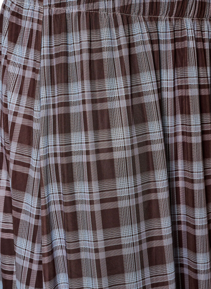 Checked mesh midi skirt, Blue, Packshot image number 2