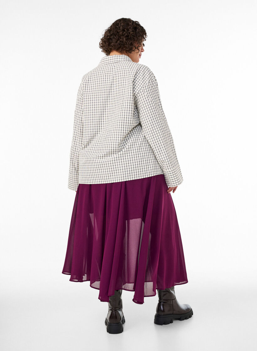A-line midi skirt, Purple, Model image number 1