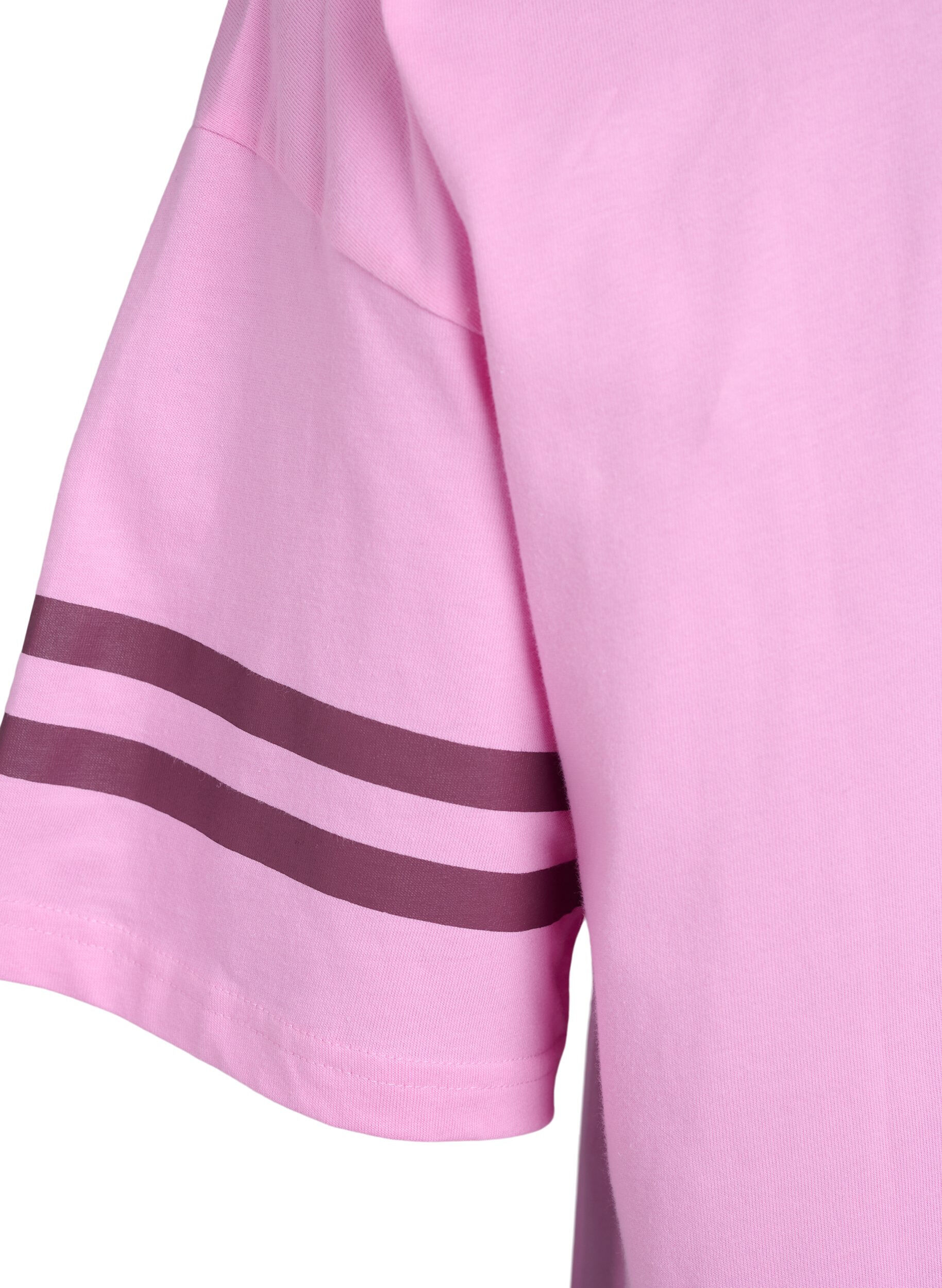 Zizzifashion Sporty oversized college T-shirt, Pink, Packshot image number 3