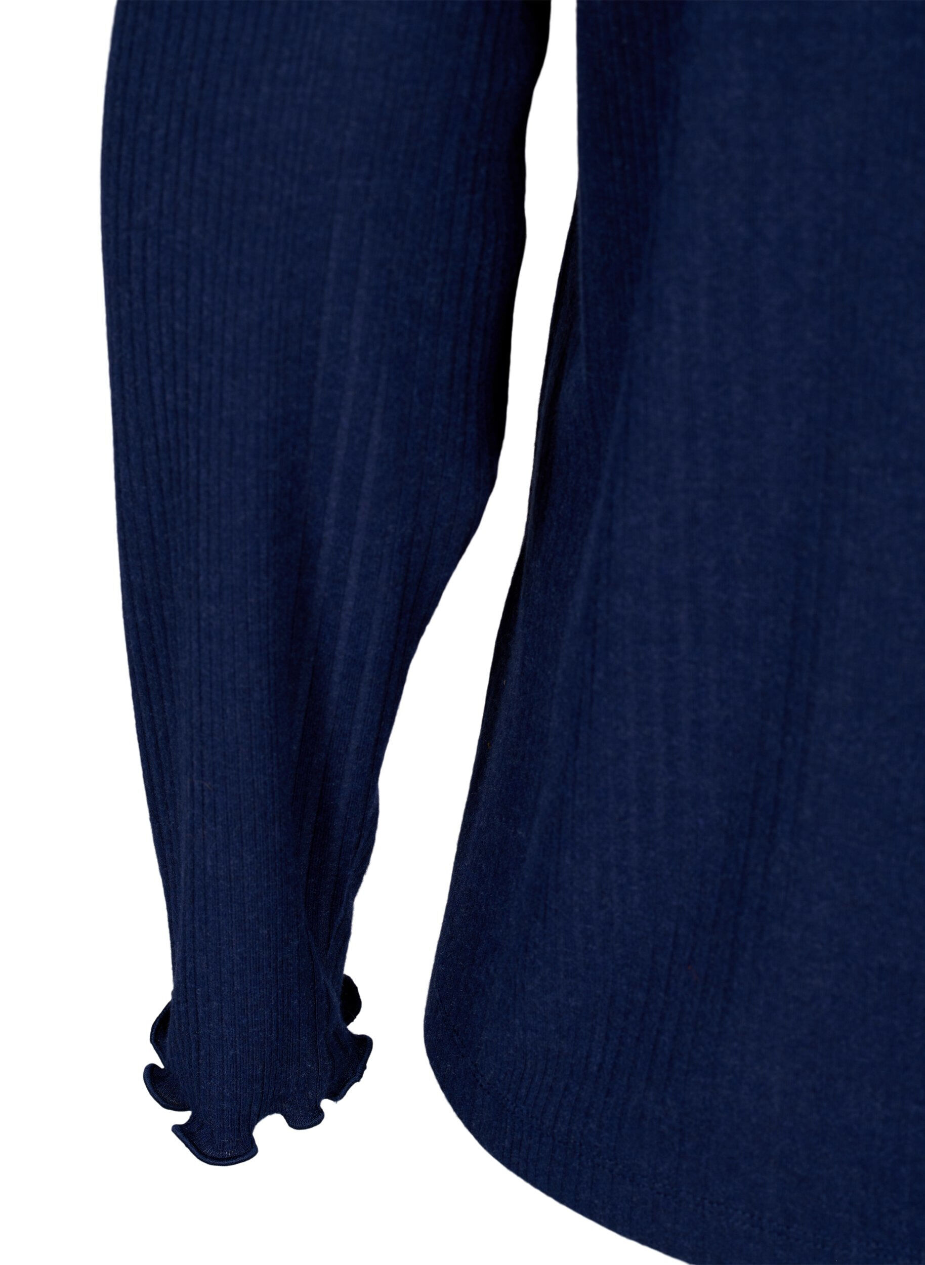 Zizzifashion Long sleeve blouse with striped pattern, Night Sky Mel., Packshot image number 3