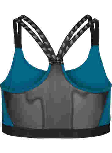 Sports bra with mesh back, Deep Teal, Packshot image number 1