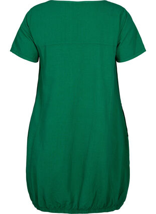 Short sleeve cotton dress, Verdant Green, Packshot image number 1