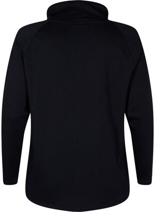 Sweatshirt with high collar, Black, Packshot image number 1