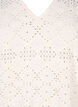Long-sleeved blouse with V-neck and hole pattern, Antique White, Packshot image number 2