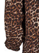 Long leopard print dress with 3/4 sleeves, Leo AOP, Packshot image number 3