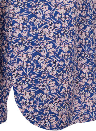 FLASH - Floral tunic with short sleeves, Strong Blue Flower, Packshot image number 3
