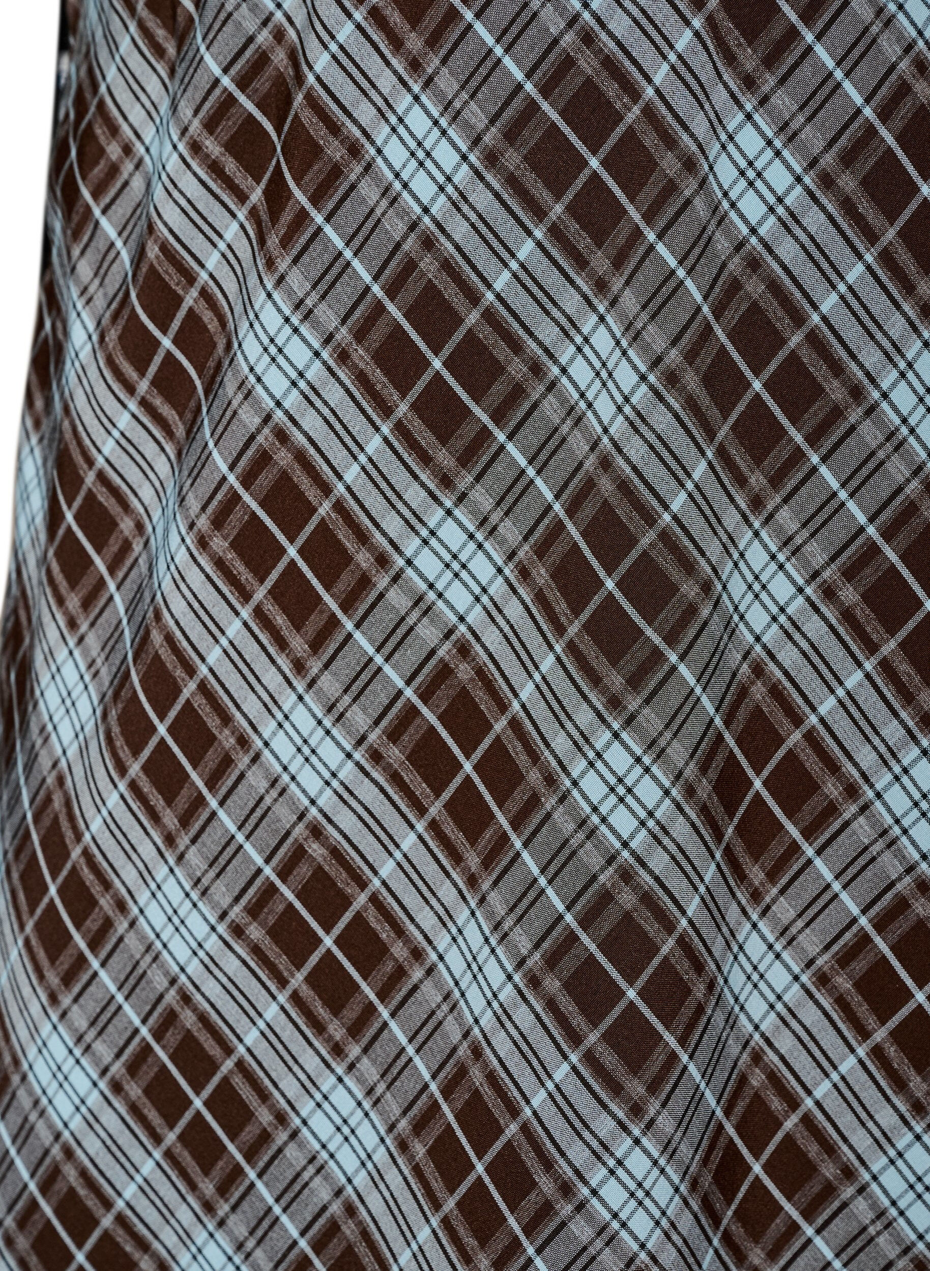 ZizzifashionChecked A-line maxi skirt, Light Blue, Packshot image number 2