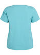Basic plain cotton t-shirt, Blue, Packshot image number 1