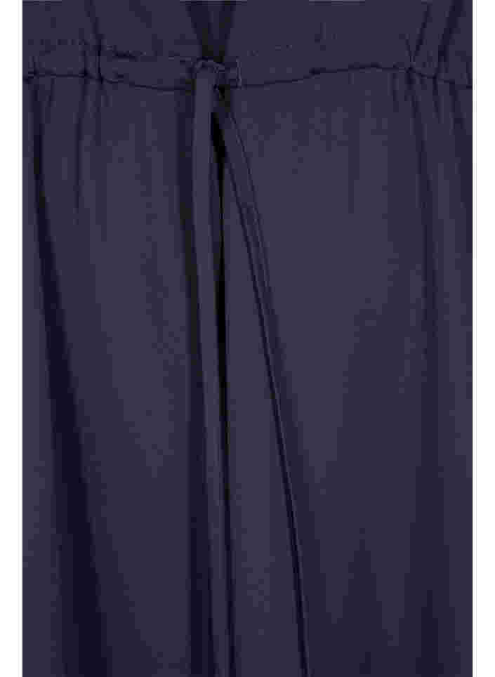 Short sleeve midi dress with adjustable waist, Evening Blue, Packshot image number 2