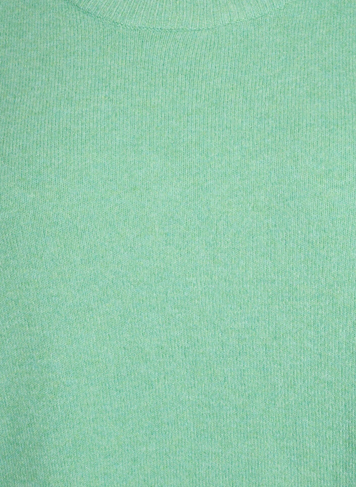 Knitted blouse with short sleeves, Green, Packshot image number 2