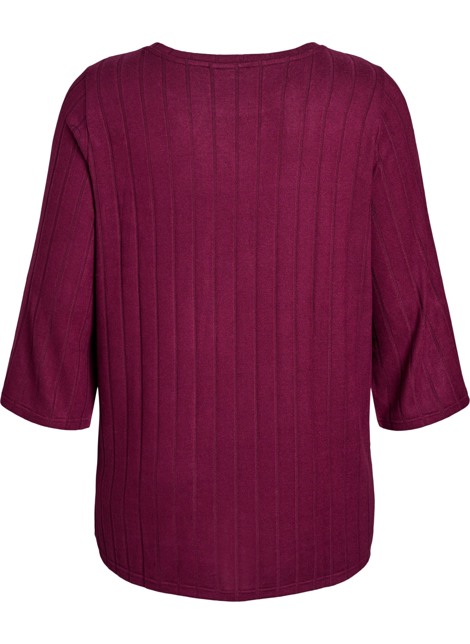 Zizzifashion Loose blouse with 3/4 sleeves, Dark Bordeaux, Packshot image number 1