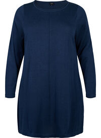 Knitted dress in cotton-viscose blend