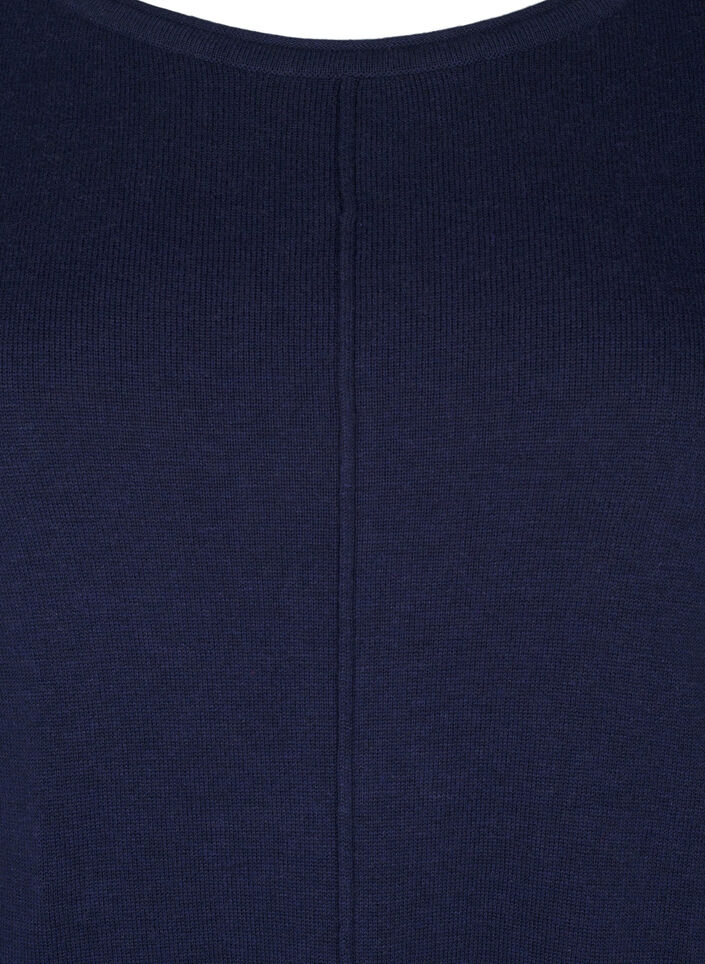Knitted dress in cotton-viscose blend, Blue, Packshot image number 2