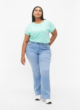 Short sleeved cotton blend t-shirt, Cabbage, Model image number 2