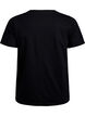 T-shirt in organic cotton with chest pocket, Black, Packshot image number 1