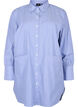 Loose-fitting striped cotton shirt, Baja Blue Stripe, Packshot image number 0