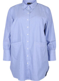Loose-fitting striped cotton shirt