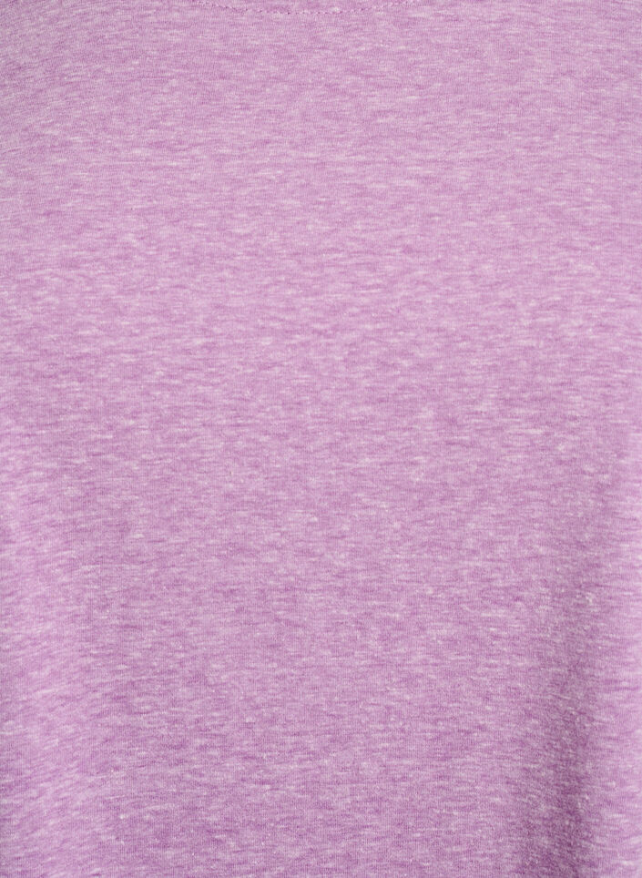 Melange t-shirt with short sleeves, Purple, Packshot image number 2