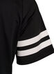 Sporty polo shirt with stripe details, Black, Packshot image number 3