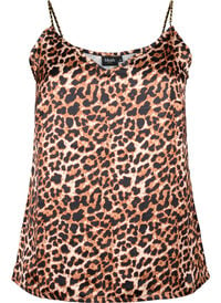 Leopard print top with chain strap