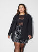 Short sequin skirt, Black, Model image number 0