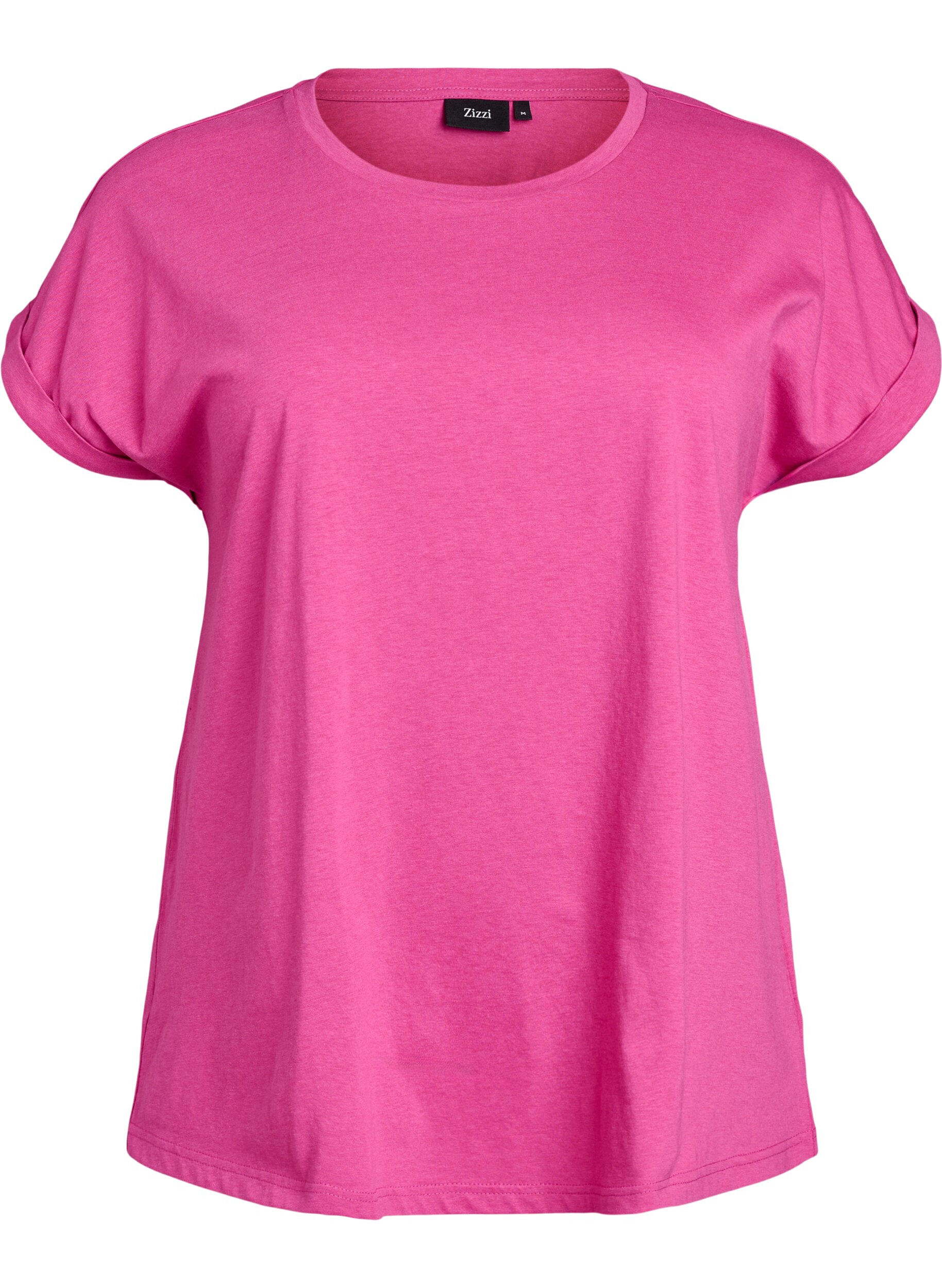 ZizzifashionShort sleeve cotton blend T-shirt, Rose, Packshot image number 0