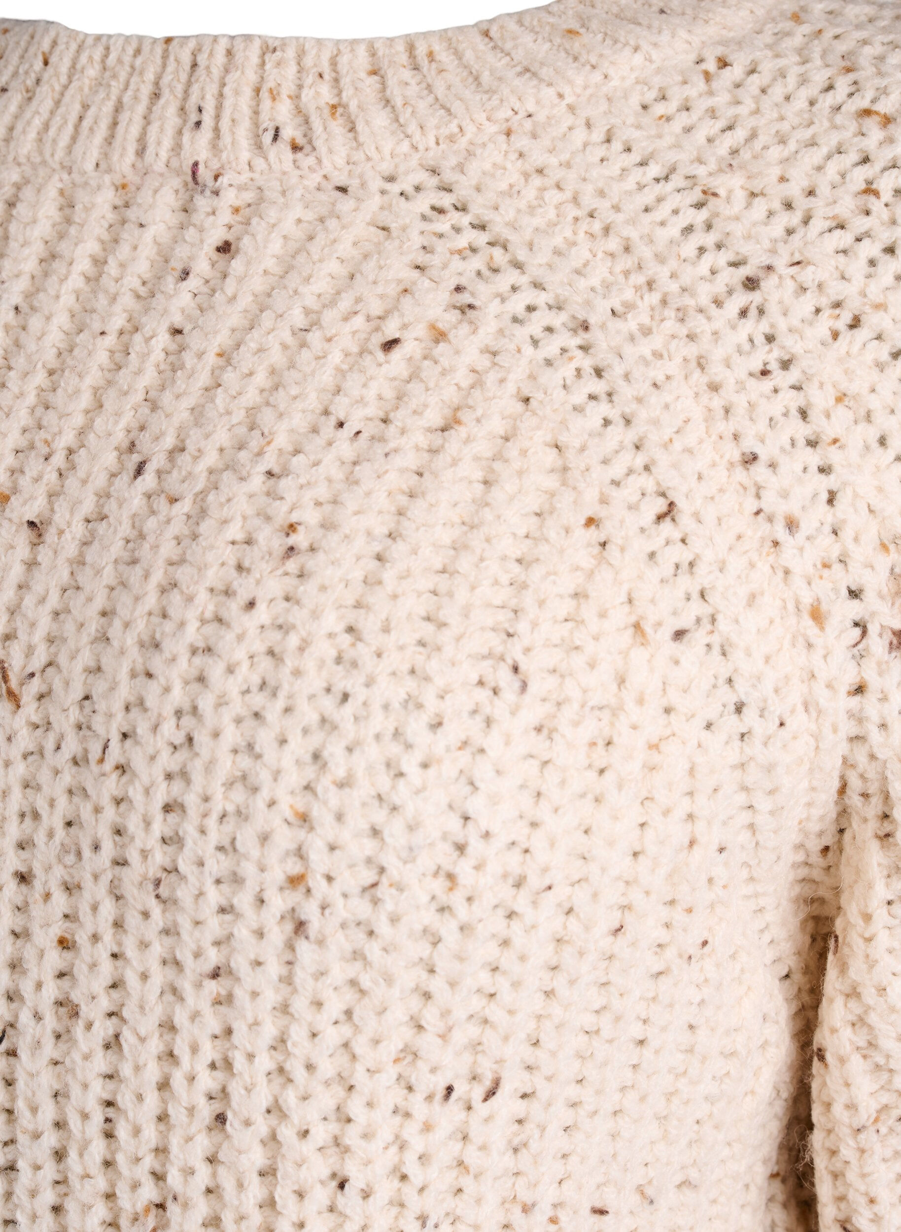 Zizzifashion Knit sweater with raglan sleeves, Beige, Packshot image number 2