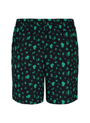 Printed shorts with pockets, Green Flower AOP, Packshot image number 1