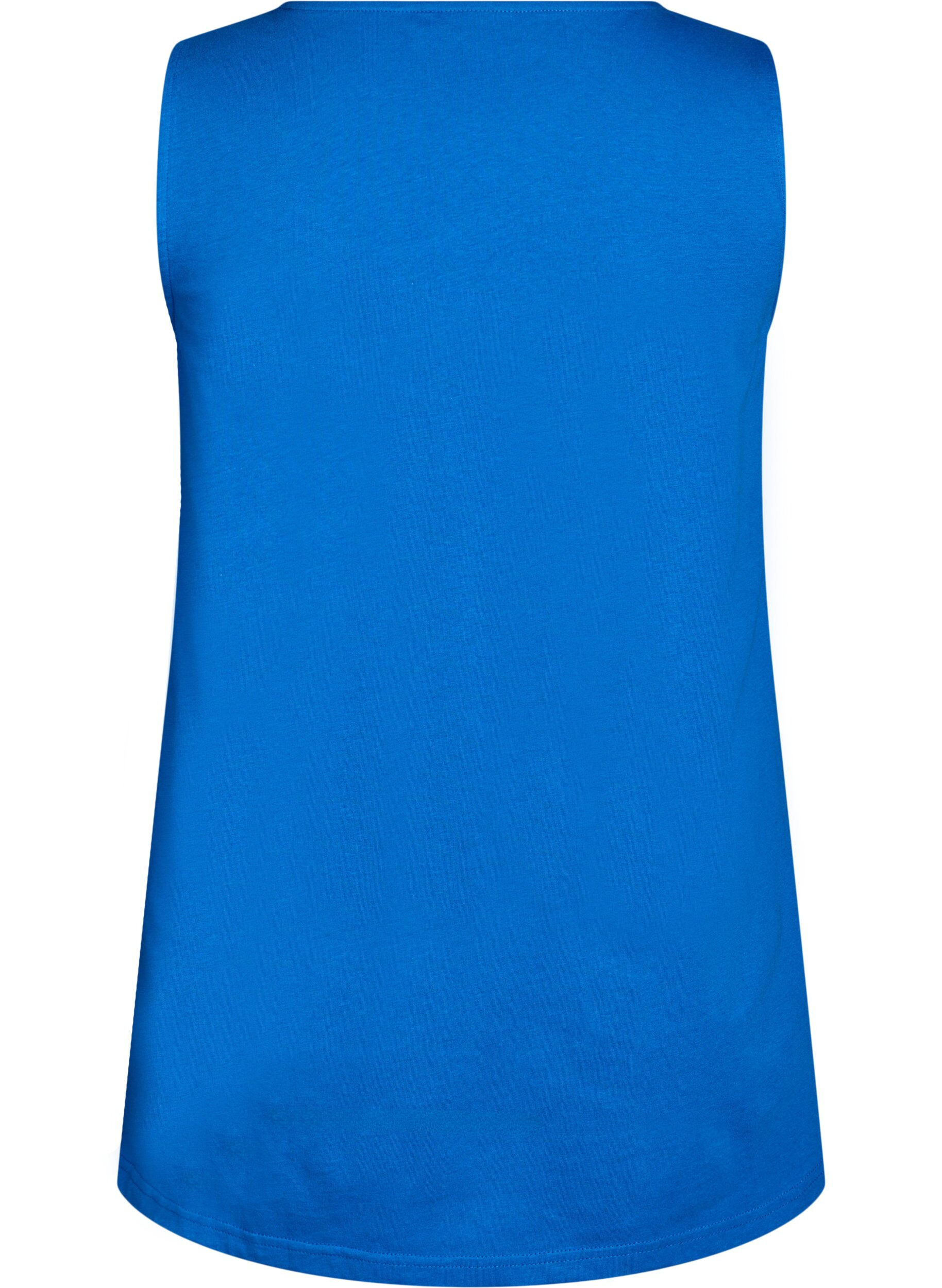 Zizzifashion Cotton top with a-shape, Blue, Packshot image number 1