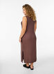 Sleeveless ribbed dress in viscose, Brown, Model image number 1