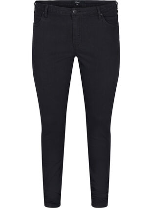Extra slim Sanna jeans with regular waist, Black, Packshot image number 0