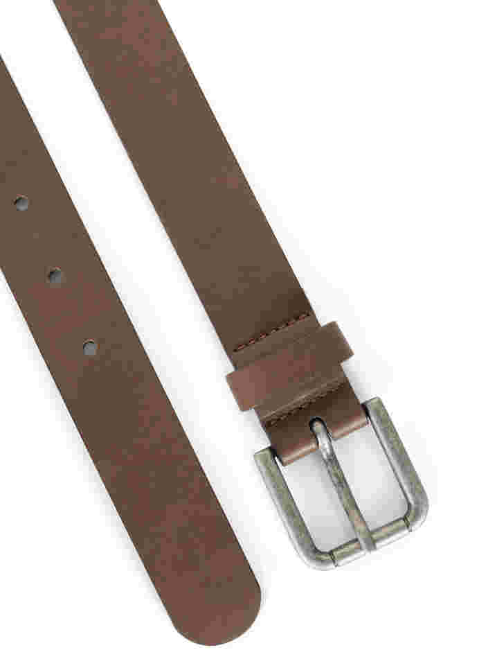 Brown belt in synthetic leather, Bracken, Packshot image number 1