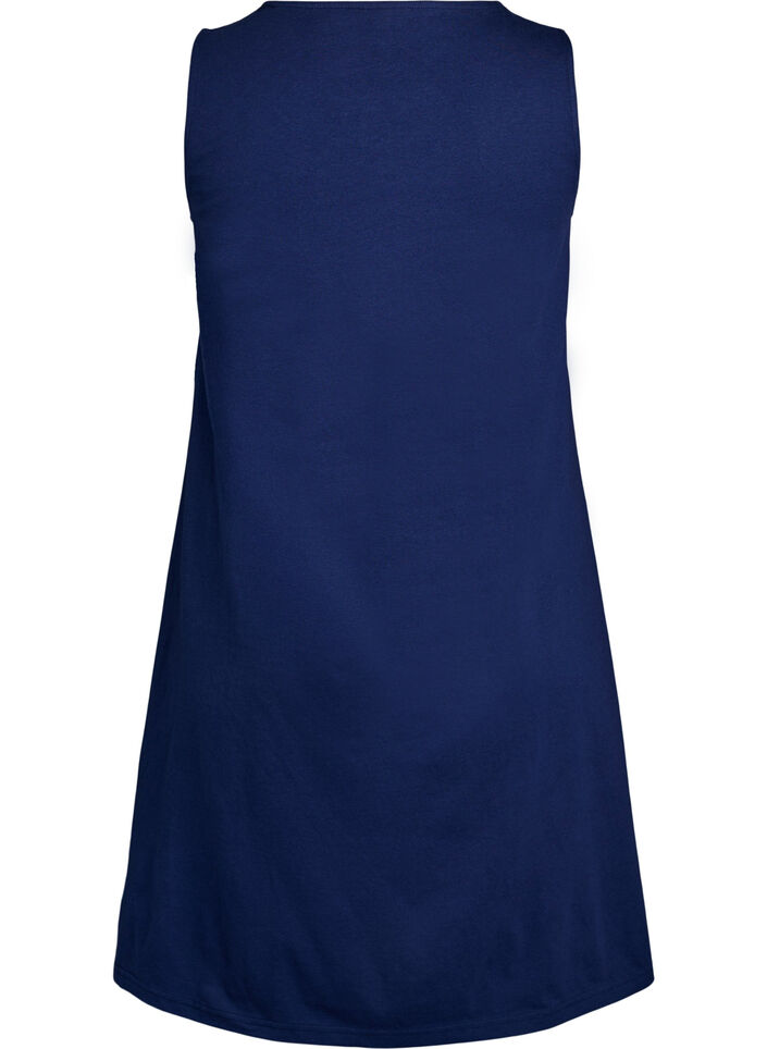 Sleeveless A-line dress, Blue, Packshot image number 1