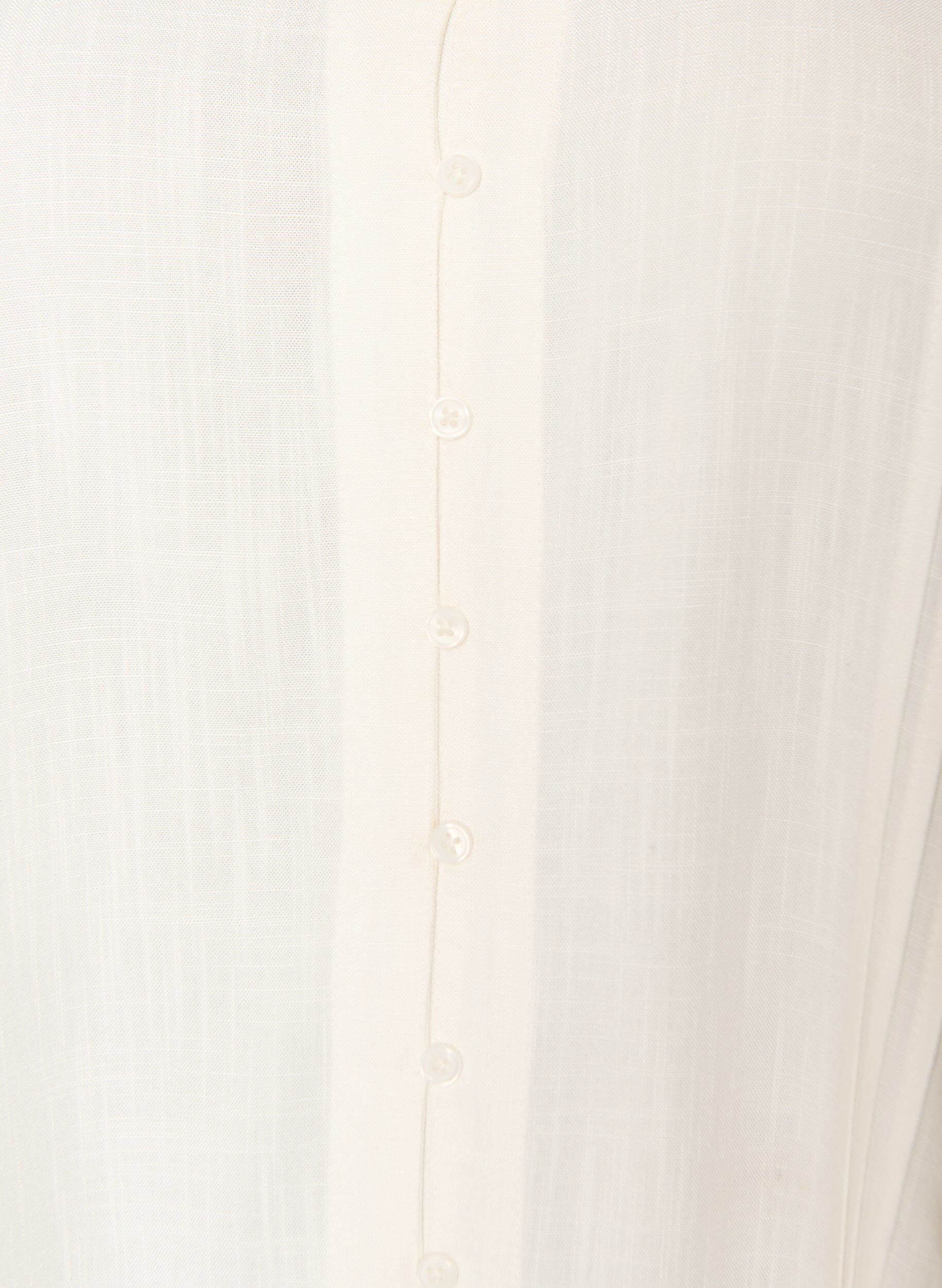 ZizzifashionViscose tunic with buttons and frill hem, Vanilla, Packshot image number 2