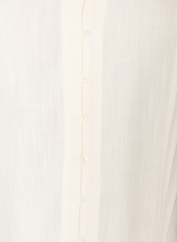 Viscose tunic with buttons and frill hem, Vanilla, Packshot image number 2