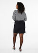 Short skirt with elasticated waist at the back, Black, Model image number 1