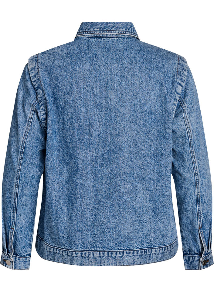 Denim jacket with detachable sleeves, Light Blue, Packshot image number 1
