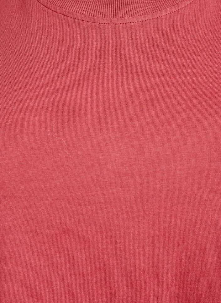 Basic cotton T-shirt with round neck, Red, Packshot image number 2