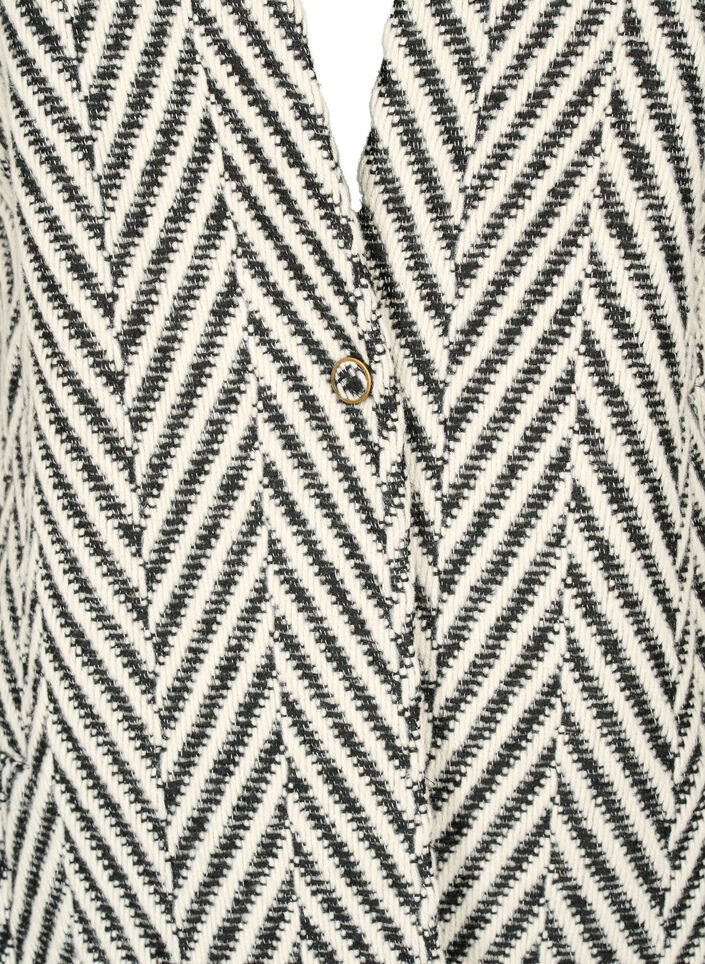 Patterned jacket, Black w. White, Packshot image number 2