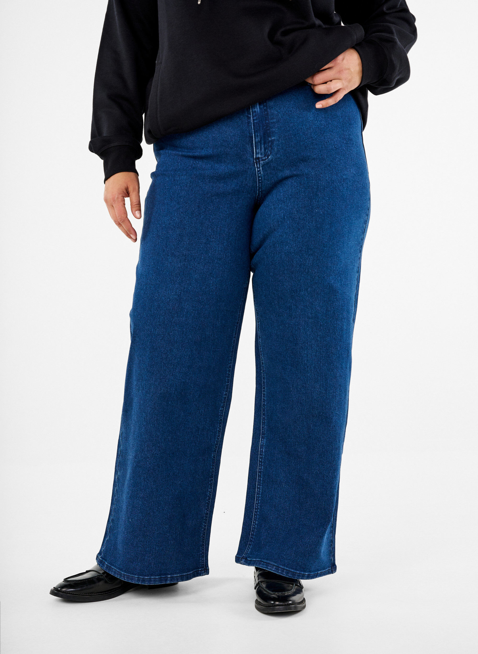 ZizzifashionWide-leg jeans, Blue, Model image number 2