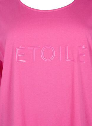 Oversize cotton t-shirt with print, Shocking Pink ÉTOILÉ, Packshot image number 2