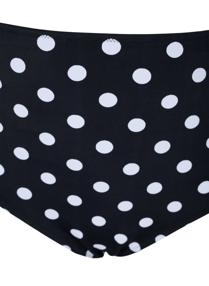Printed bikini bottoms with a high waist, Dotted Print, Packshot image number 2