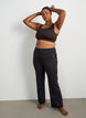 Bootcut training tights with a high waist, Black, Model image number 0