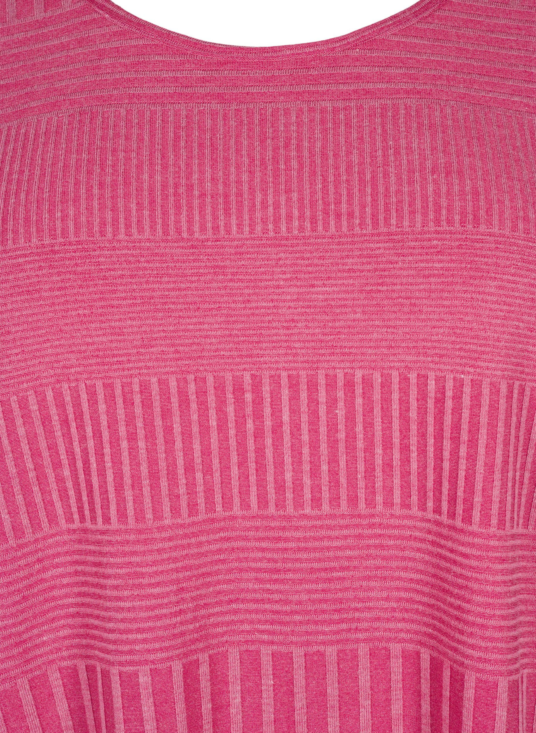 Zizzifashion Blouse with 3/4 sleeves and striped pattern, Malaga Mel., Packshot image number 2