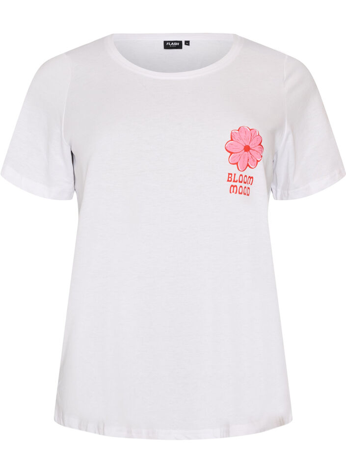 T-shirt with motif, White, Packshot image number 0