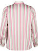 Striped satin shirt with collar, Rose Stripe, Packshot image number 1